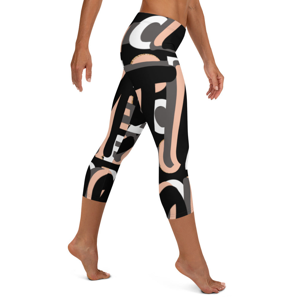 MONEYBARE Boss Fancy FTB-1 "Contouresque" Capri Leggings - Peach