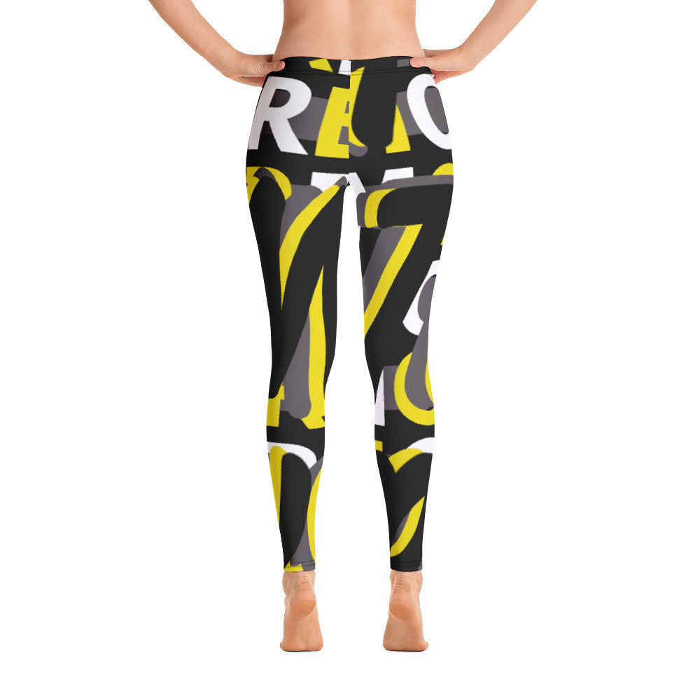 MONEYBARE Boss Fancy FTB-1 "Contouresque" Leggings - Yellow