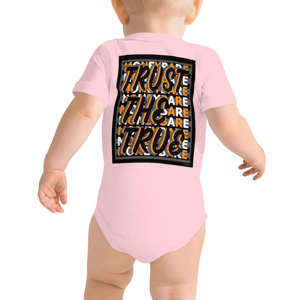 MONEYBARE TTT-1 Baby Bodysuit One-Piece Onesie - Orange