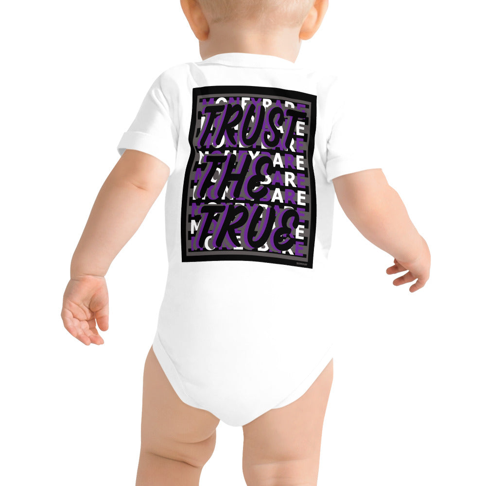 MONEYBARE TTT-1 Baby Bodysuit One-Piece Onesie - Purple