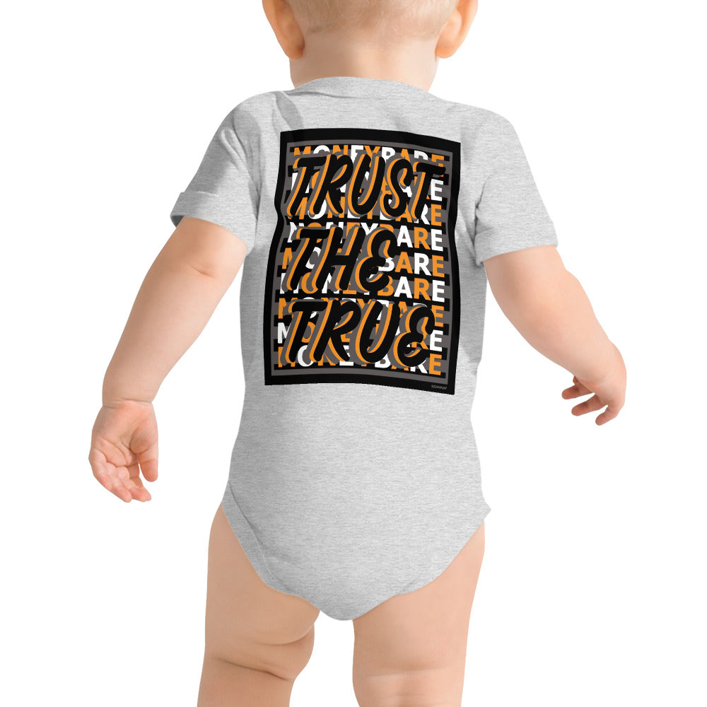 MONEYBARE TTT-1 Baby Bodysuit One-Piece Onesie - Orange