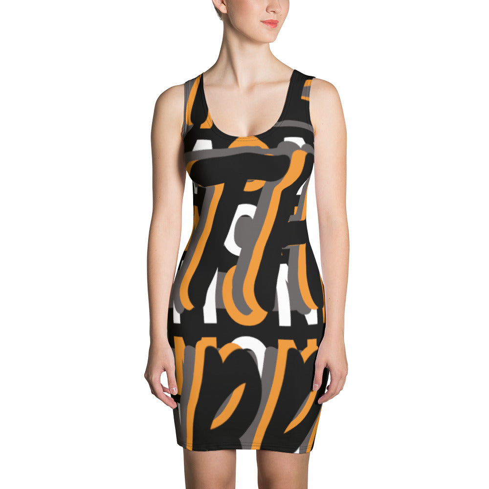 MONEYBARE Boss Fancy FTB-1 "Contouresque" Dress - Orange
