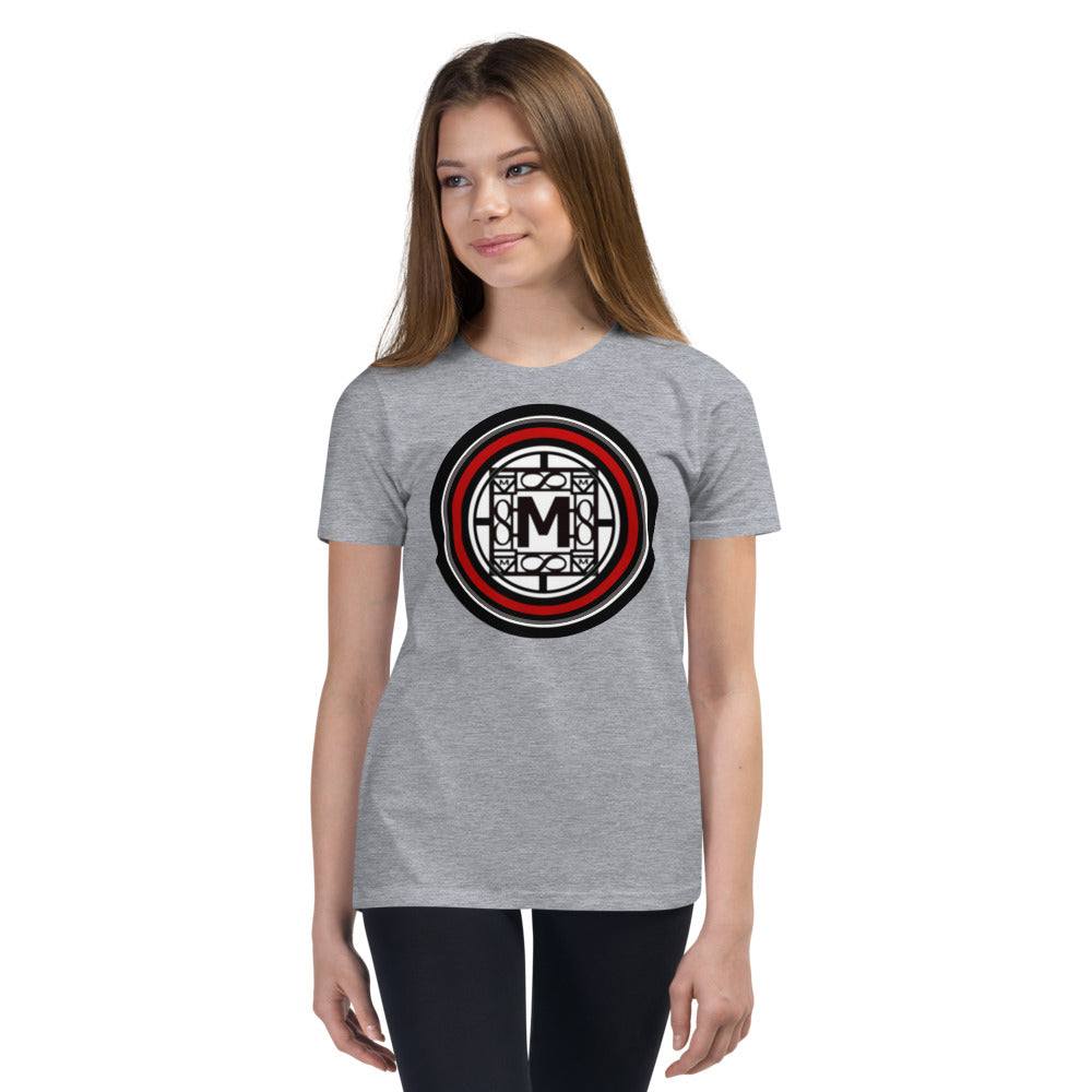 MONEYBARE N4TN-1 Youth Short Sleeve Premium T-Shirt - Red In Icon