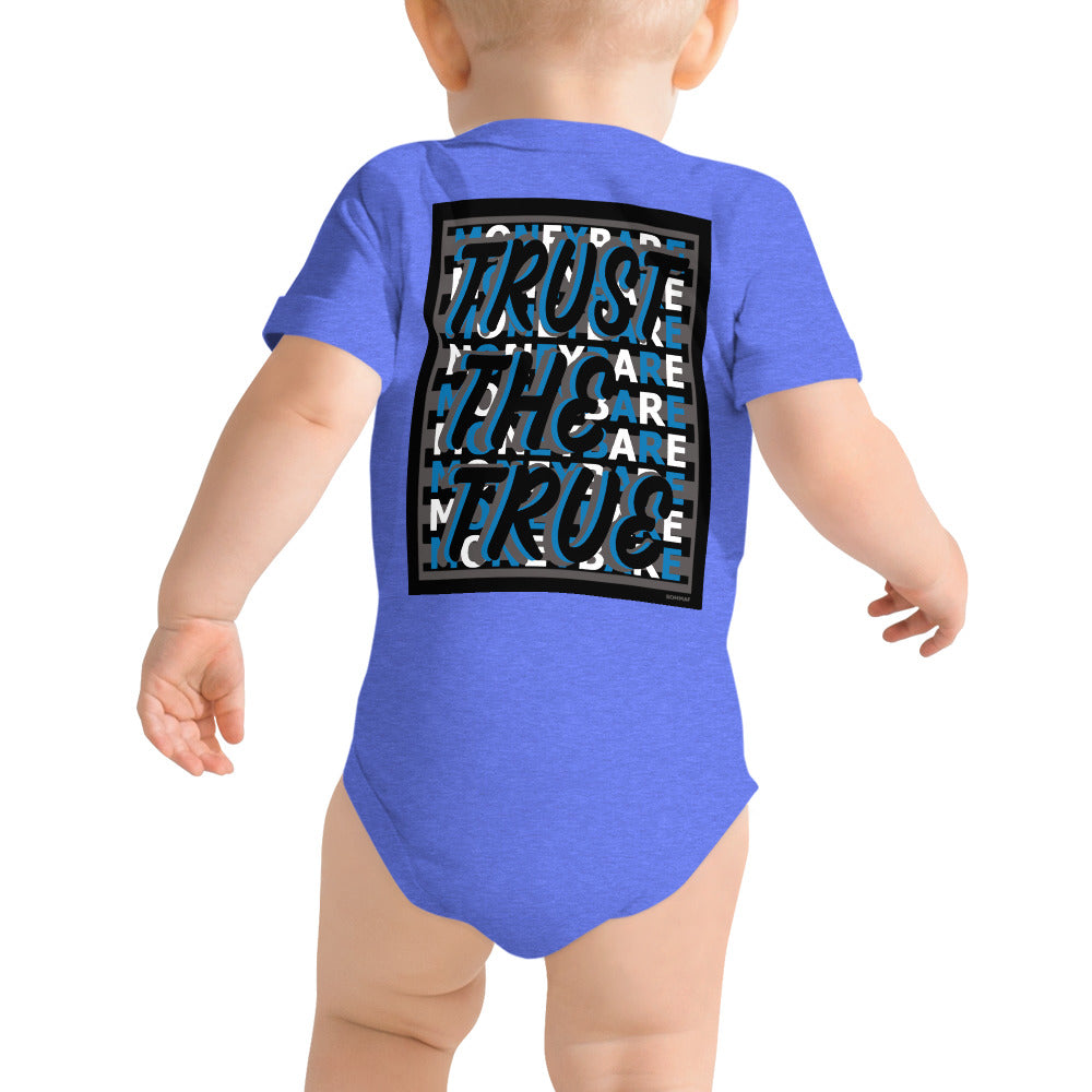 MONEYBARE TTT-1 Baby Bodysuit One-Piece Onesie - Blue