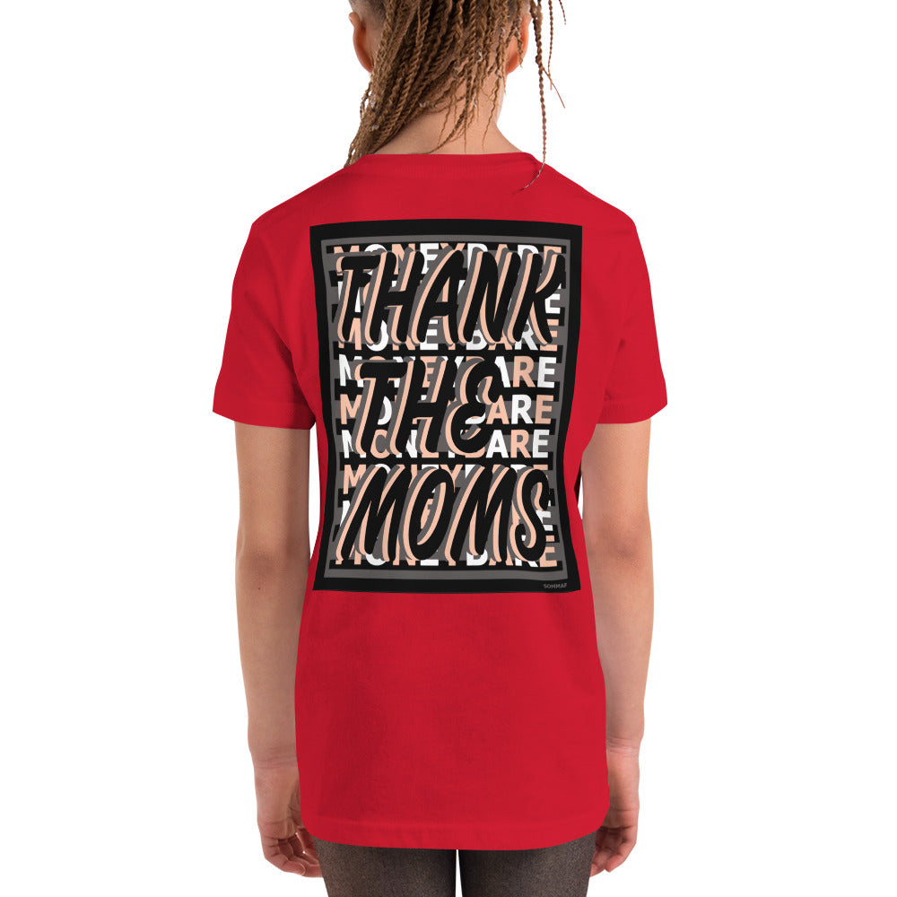 MONEYBARE TTM-1 Youth Short Sleeve Premium T-Shirt - Peach In Icon