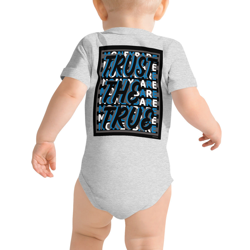 MONEYBARE TTT-1 Baby Bodysuit One-Piece Onesie - Blue