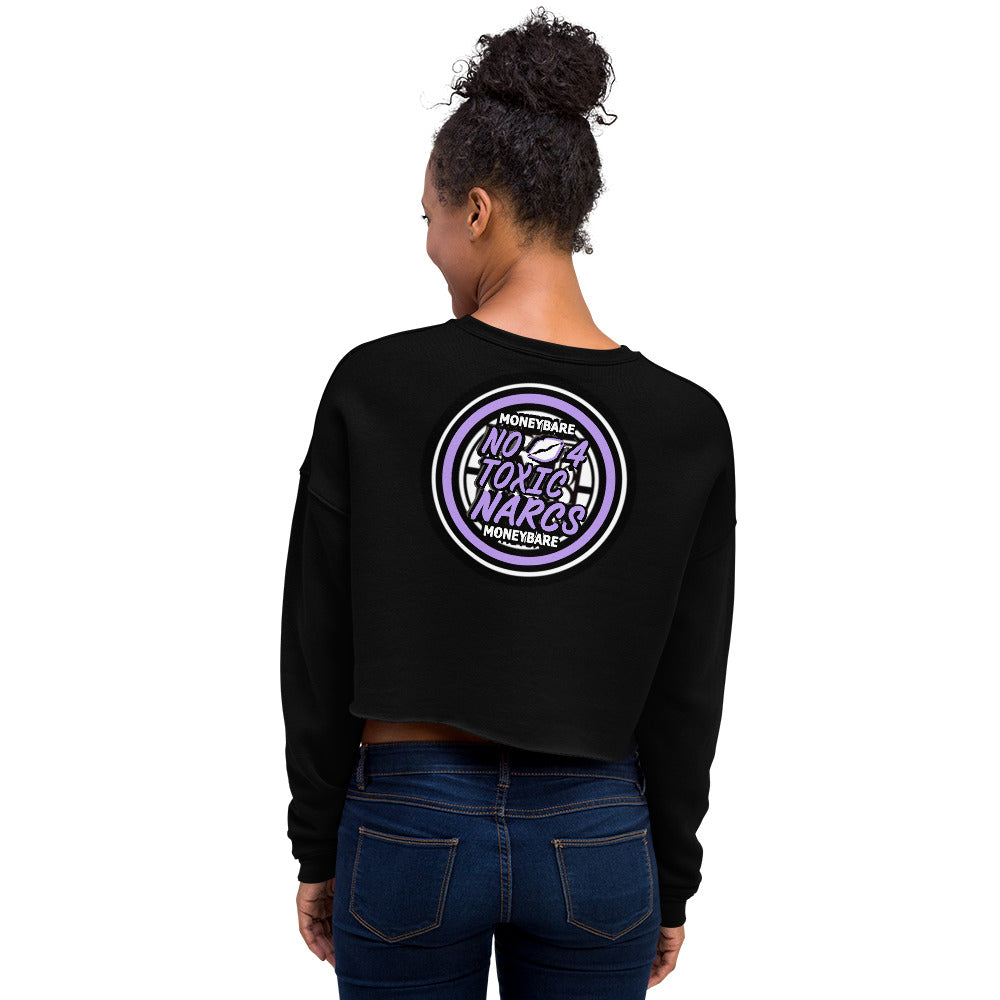 MONEYBARE N4TN-1 Crop Sweatshirt - Lilac In Icon