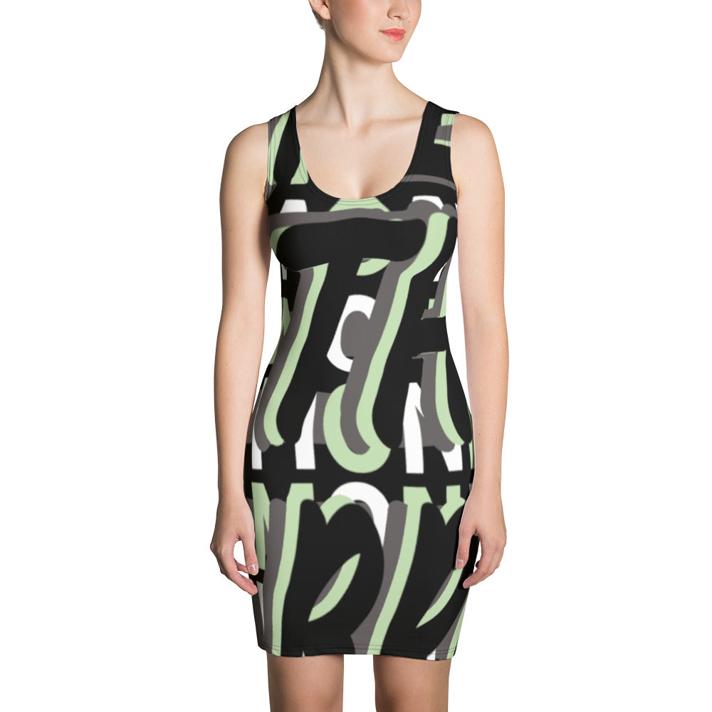 MONEYBARE Boss Fancy FTB-1 "Contouresque" Dress - Mint Green