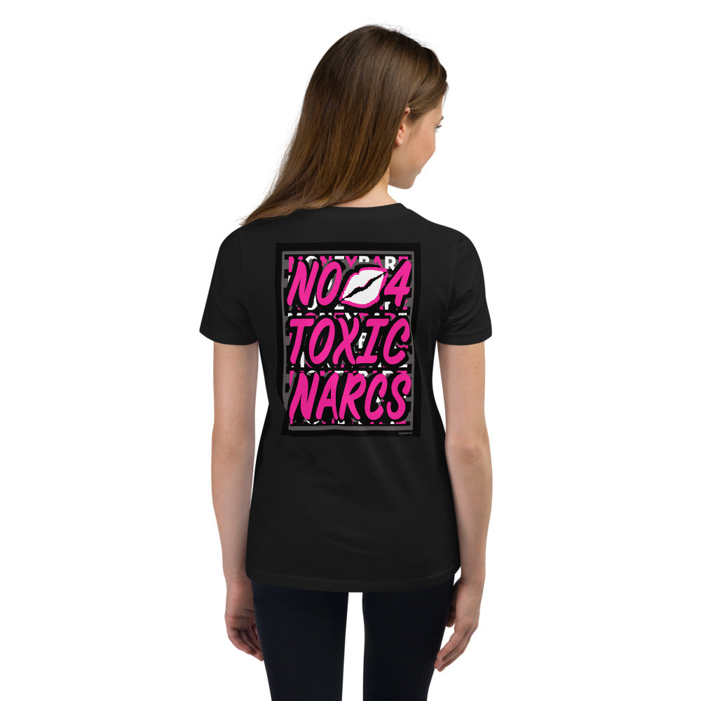 MONEYBARE N4TN-1 Youth Short Sleeve Premium T-Shirt - Pink In Icon