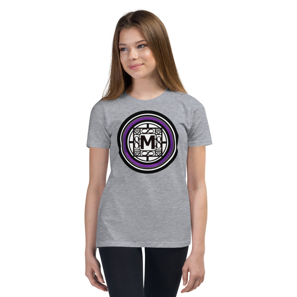 MONEYBARE N4TN-1 Youth Short Sleeve Premium T-Shirt - Purple In Icon