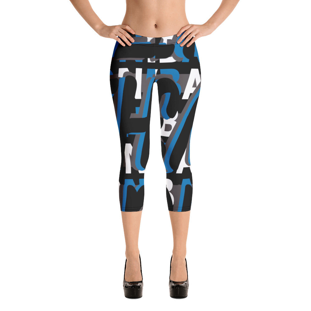 MONEYBARE Boss Fancy FTB-1 "Contouresque" Capri Leggings - Blue in Icon
