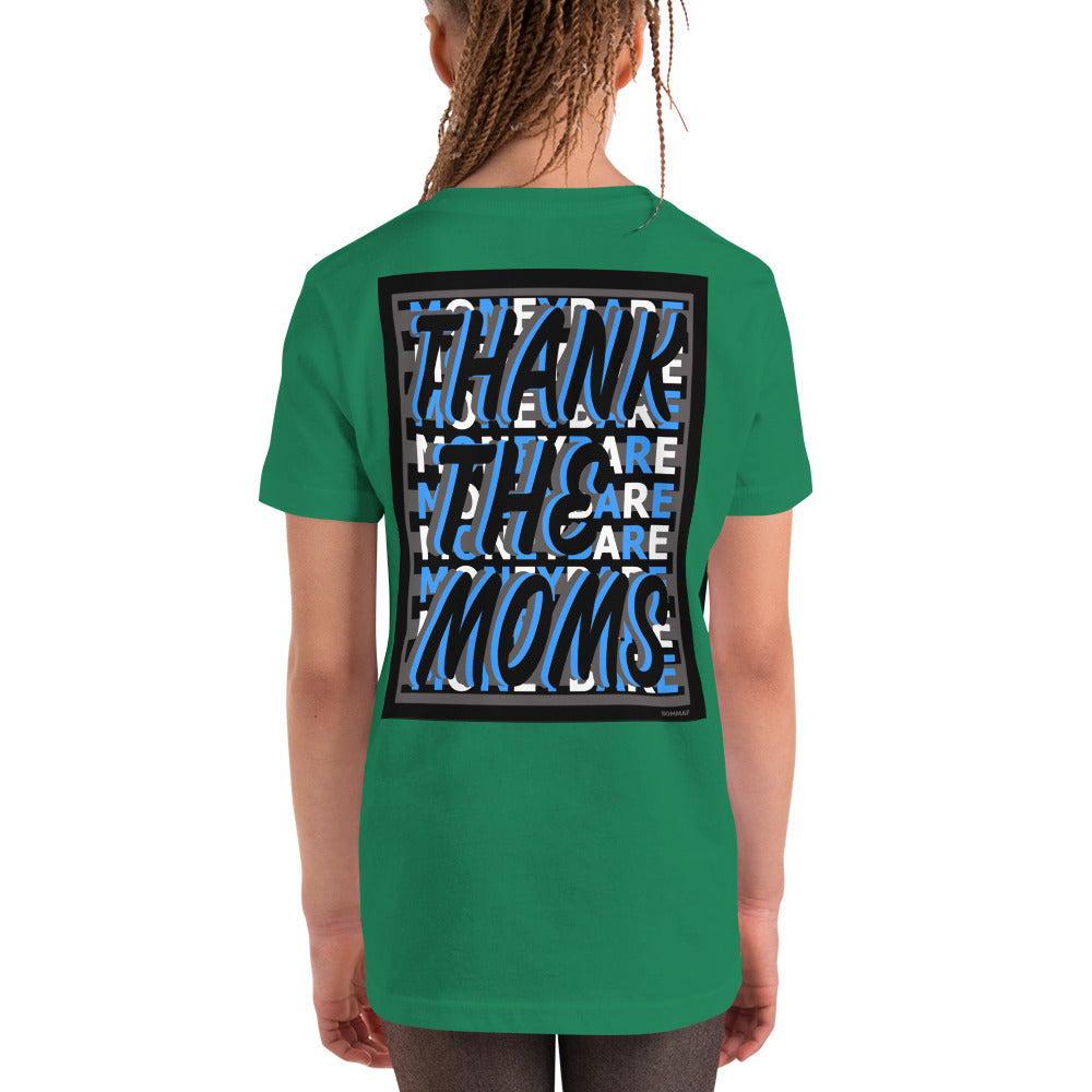 MONEYBARE TTM-1 Youth Short Sleeve Premium T-Shirt - Aqua In Icon
