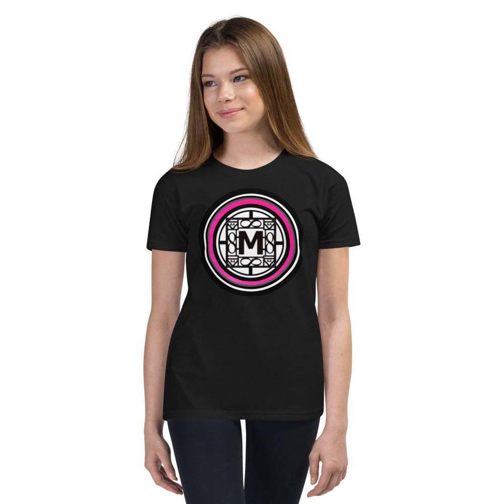 MONEYBARE N4TN-1 Youth Short Sleeve Premium T-Shirt - Pink In Icon