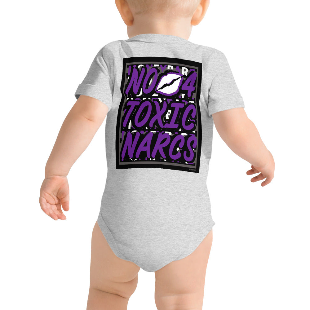 MONEYBARE N4TN-1 Baby Bodysuit One-Piece Onesie - Purple