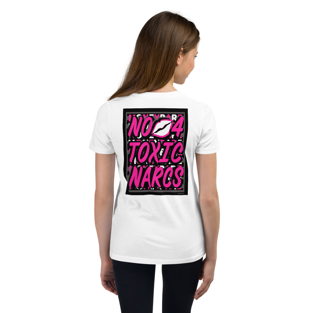 MONEYBARE N4TN-1 Youth Short Sleeve Premium T-Shirt - Pink In Icon
