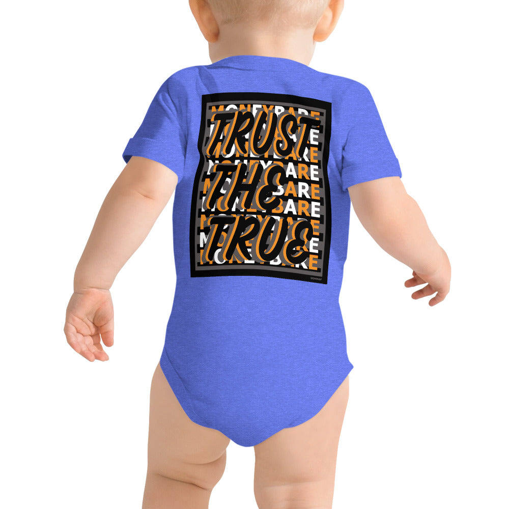 MONEYBARE TTT-1 Baby Bodysuit One-Piece Onesie - Orange