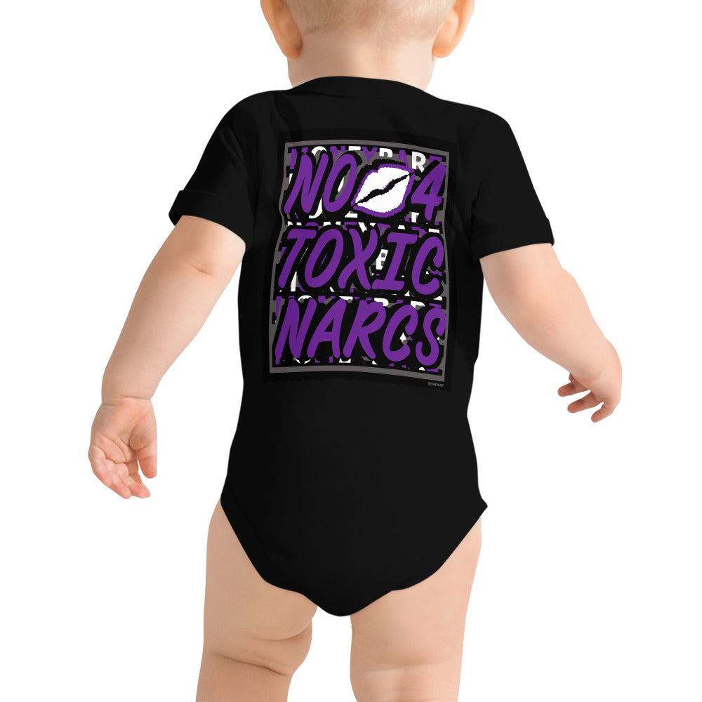 MONEYBARE N4TN-1 Baby Bodysuit One-Piece Onesie - Purple