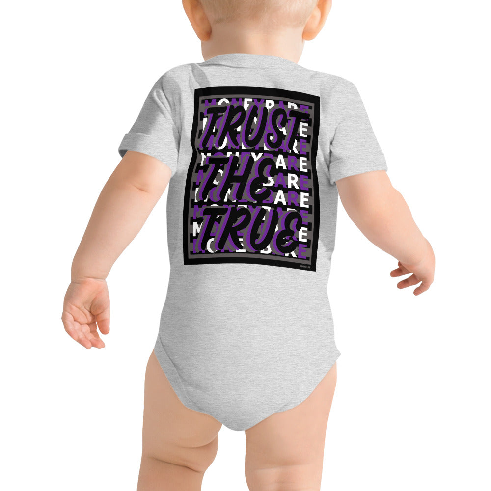 MONEYBARE TTT-1 Baby Bodysuit One-Piece Onesie - Purple