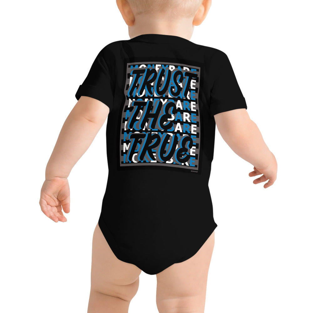 MONEYBARE TTT-1 Baby Bodysuit One-Piece Onesie - Blue