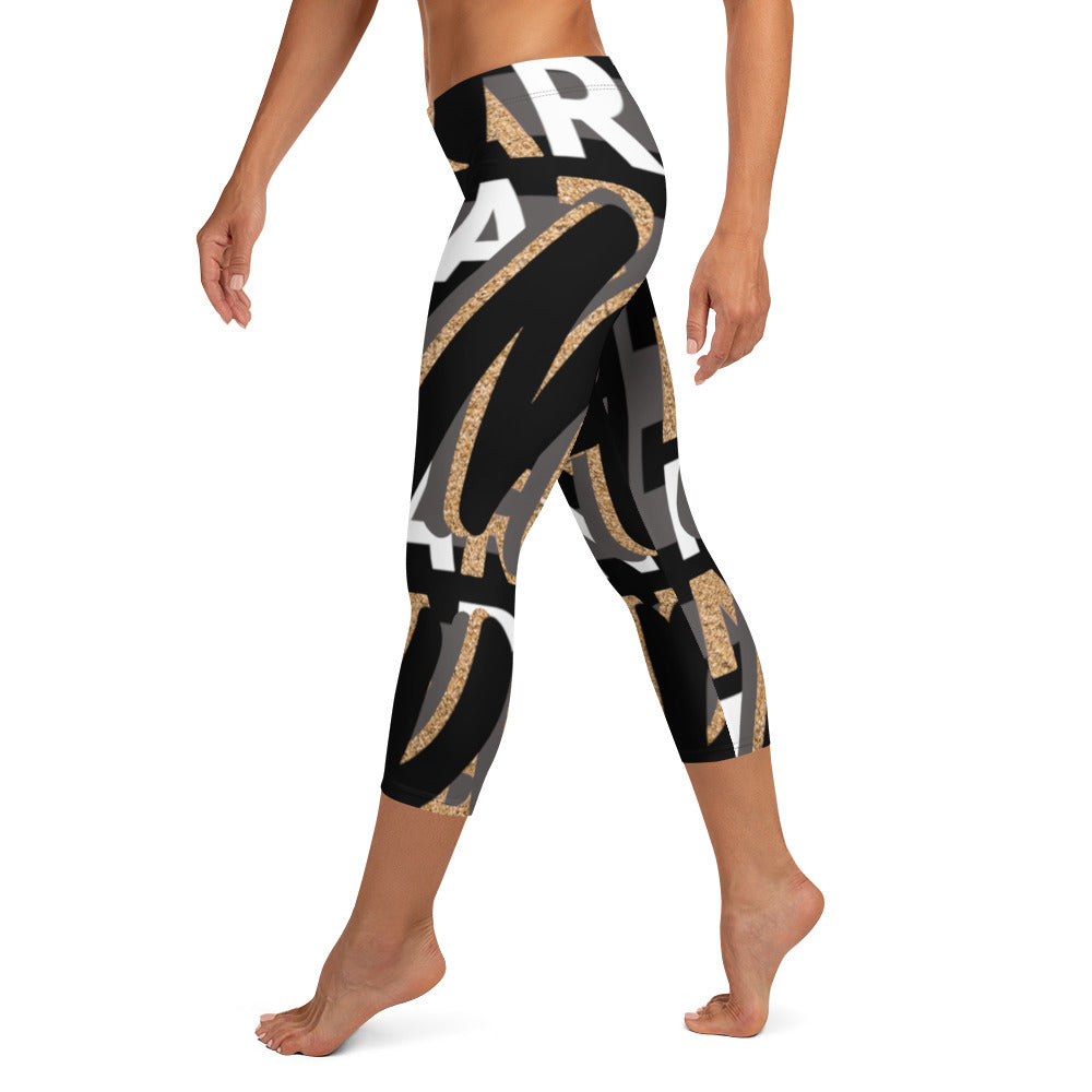 MONEYBARE Boss Fancy FTB-1 "Contouresque" Capri Leggings - Sand in Icon