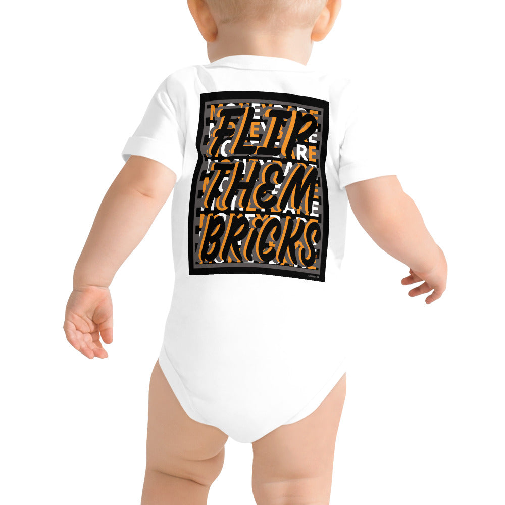 MONEYBARE FTB-1 Baby Bodysuit One-Piece Onesie - Orange