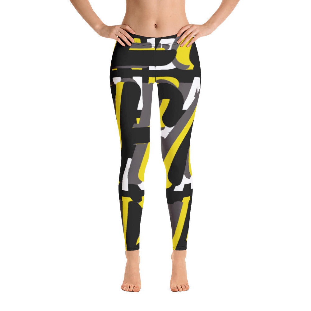 MONEYBARE Boss Fancy FTB-1 "Contouresque" Leggings - Yellow