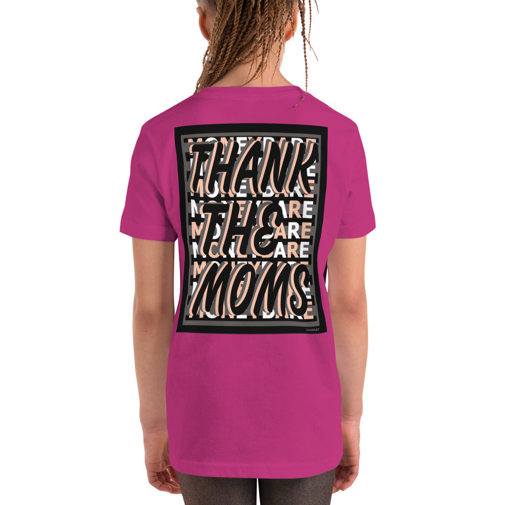 MONEYBARE TTM-1 Youth Short Sleeve Premium T-Shirt - Peach In Icon
