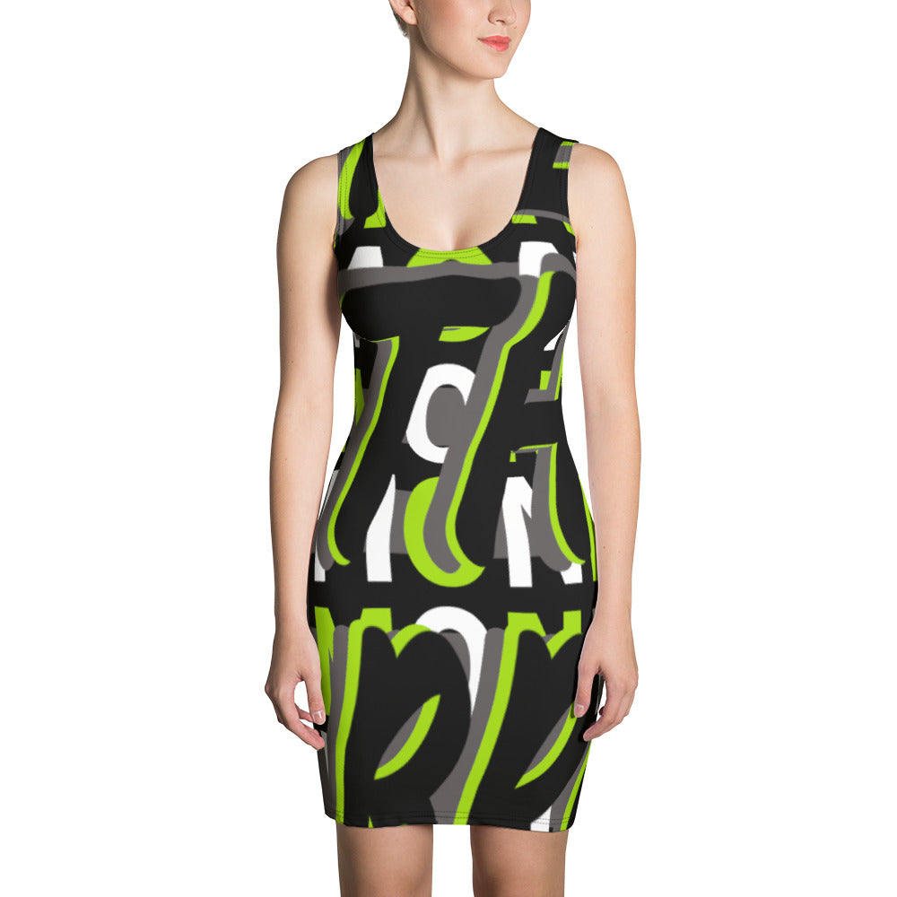 MONEYBARE Boss Fancy FTB-1 "Contouresque" Dress - Green In Icon