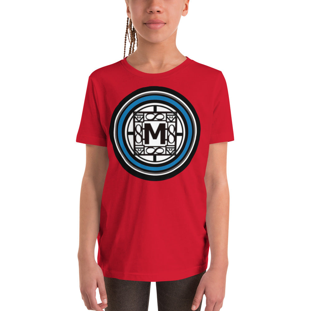 MONEYBARE TTM-1 Youth Short Sleeve Premium T-Shirt - Blue In Icon