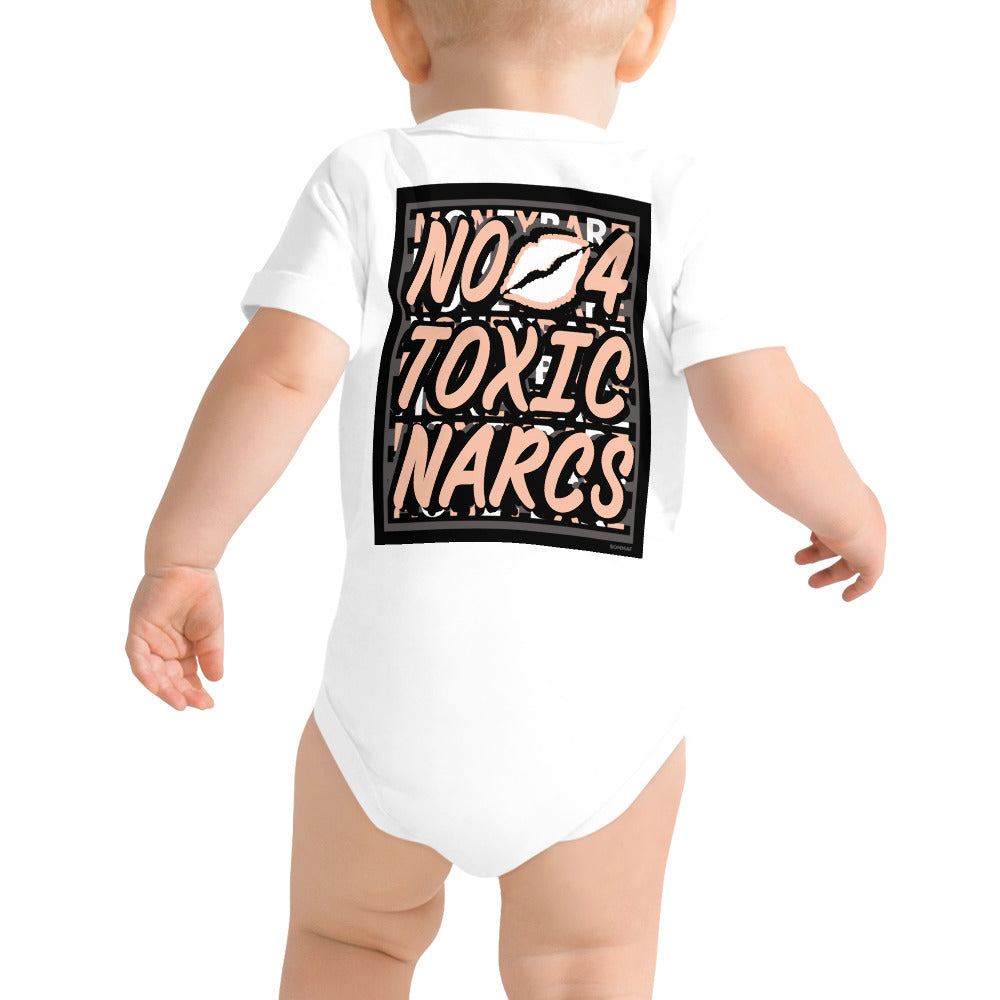 MONEYBARE N4TN-1 Baby Bodysuit One-Piece Onesie - Peach