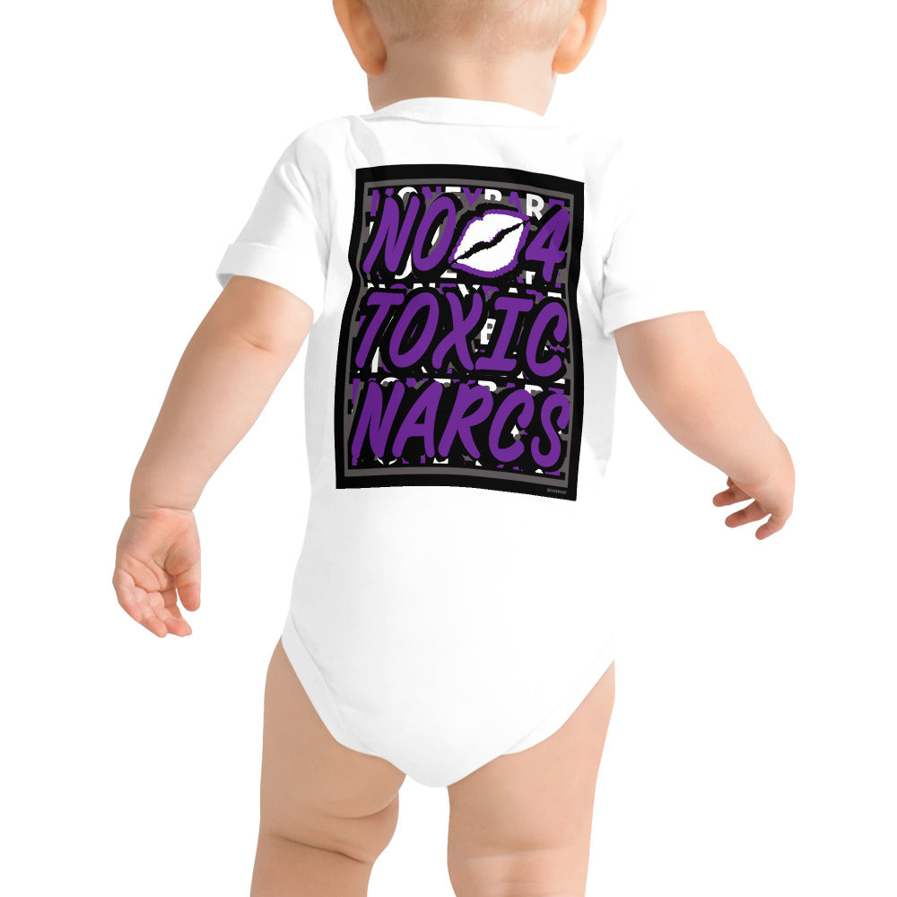 MONEYBARE N4TN-1 Baby Bodysuit One-Piece Onesie - Purple