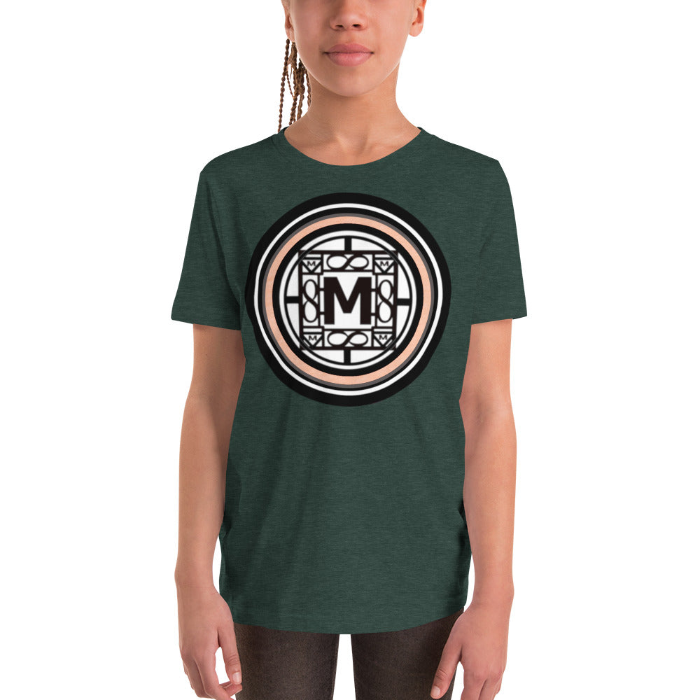 MONEYBARE TTM-1 Youth Short Sleeve Premium T-Shirt - Peach In Icon