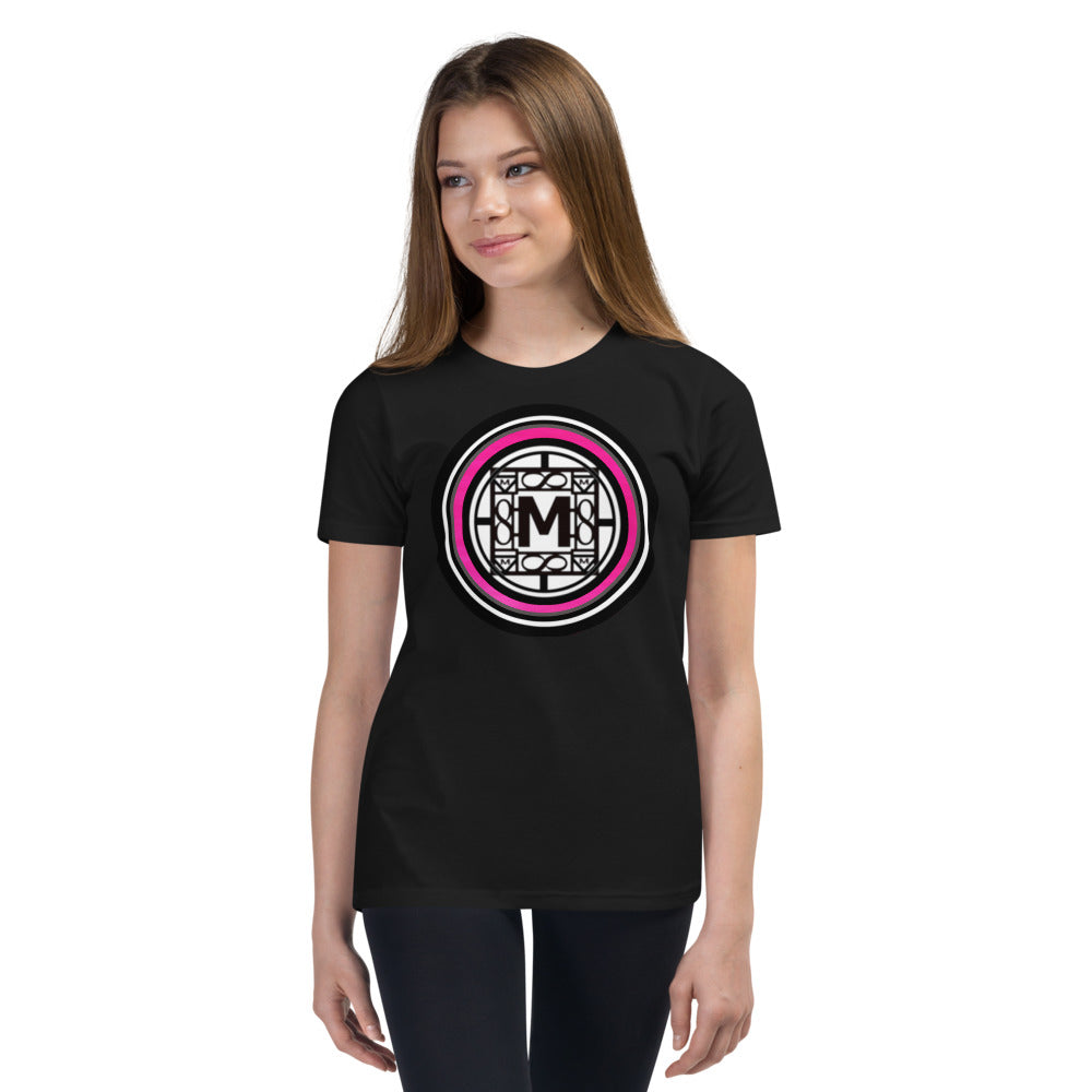 MONEYBARE N4TN-1 Youth Short Sleeve Premium T-Shirt - Pink In Icon