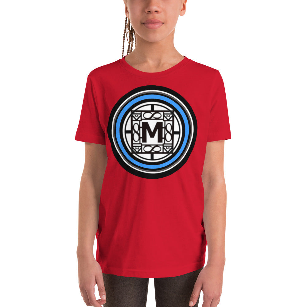 MONEYBARE TTM-1 Youth Short Sleeve Premium T-Shirt - Aqua In Icon