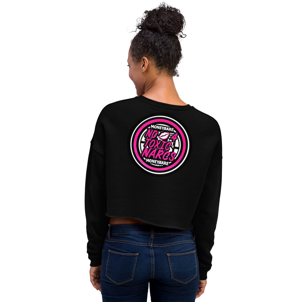 MONEYBARE N4TN-1 Crop Sweatshirt - Pink In Icon
