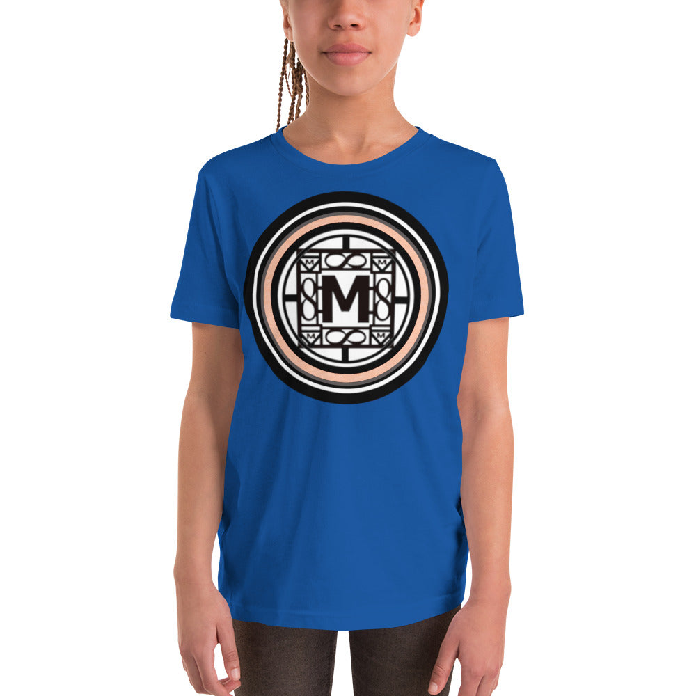 MONEYBARE TTM-1 Youth Short Sleeve Premium T-Shirt - Peach In Icon