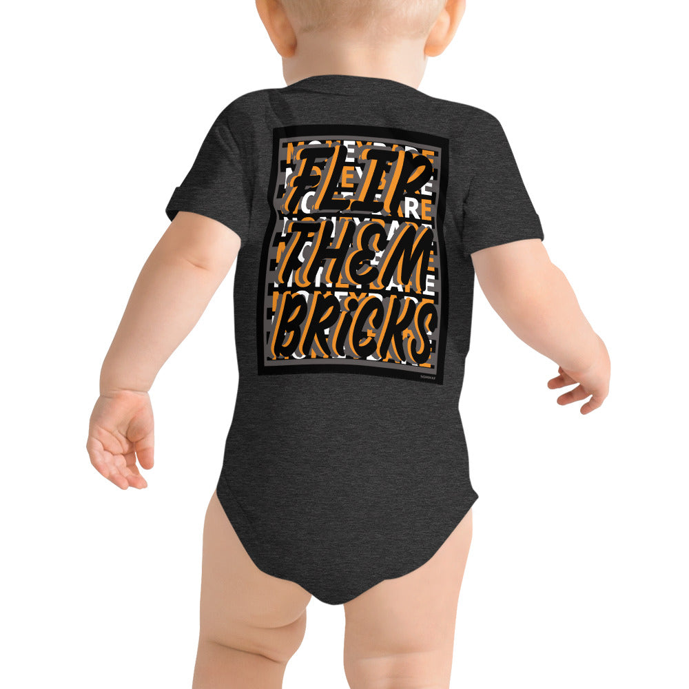 MONEYBARE FTB-1 Baby Bodysuit One-Piece Onesie - Orange