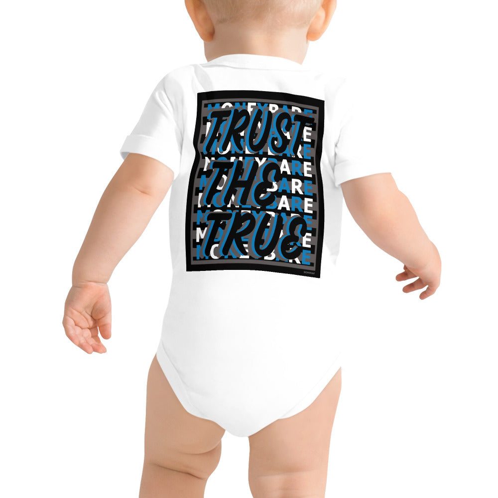 MONEYBARE TTT-1 Baby Bodysuit One-Piece Onesie - Blue