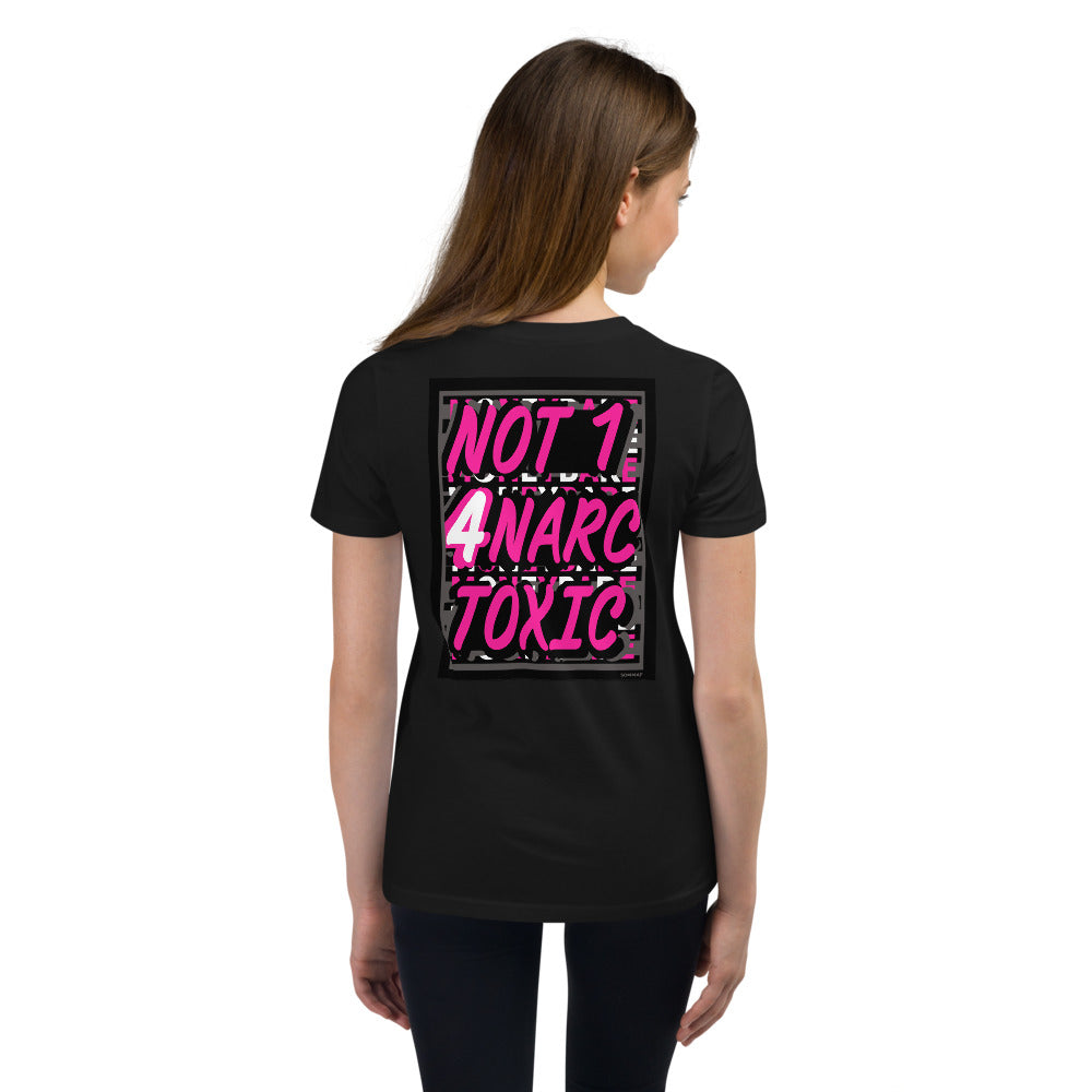 MONEYBARE N4TN-1 Youth Short Sleeve Premium T-Shirt - Pink In Icon
