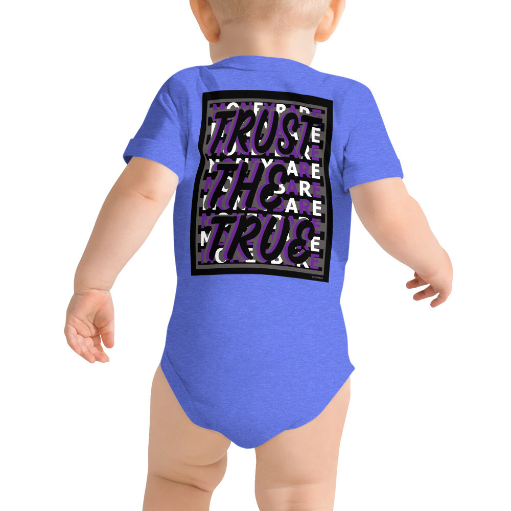 MONEYBARE TTT-1 Baby Bodysuit One-Piece Onesie - Purple