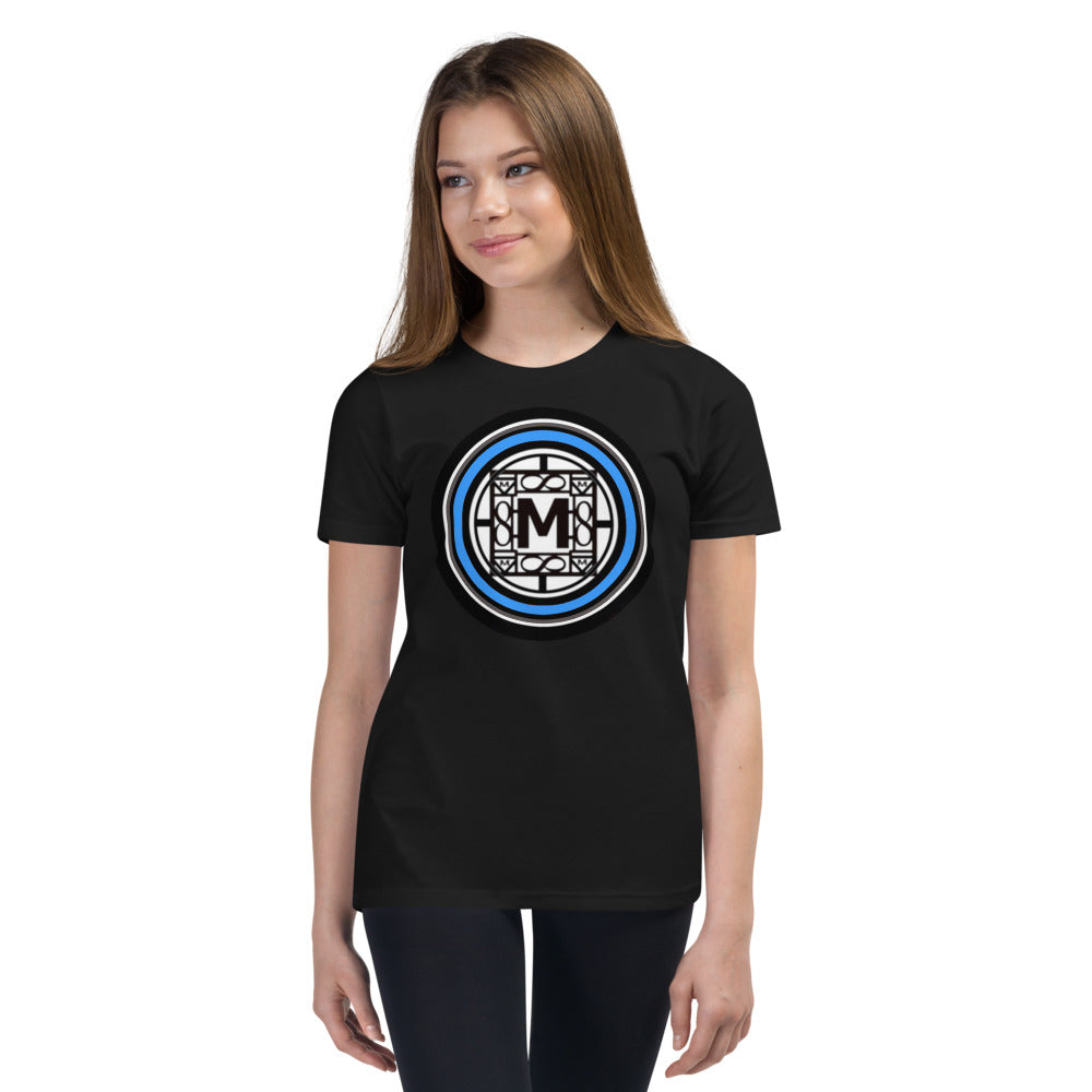 MONEYBARE N4TN-1 Youth Short Sleeve Premium T-Shirt - Aqua In Icon