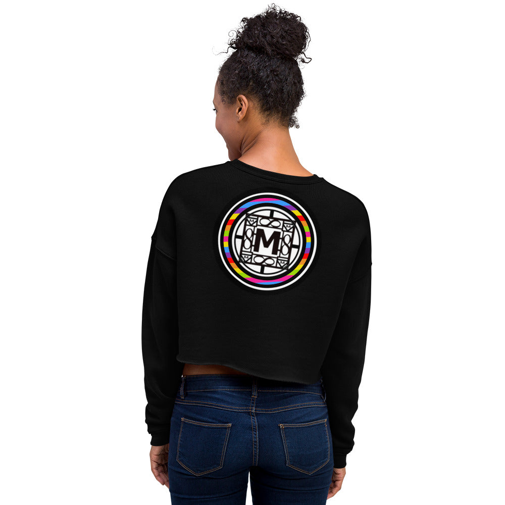 MONEYBARE Crop Sweatshirt - Spectrum/Rainbow In Icon