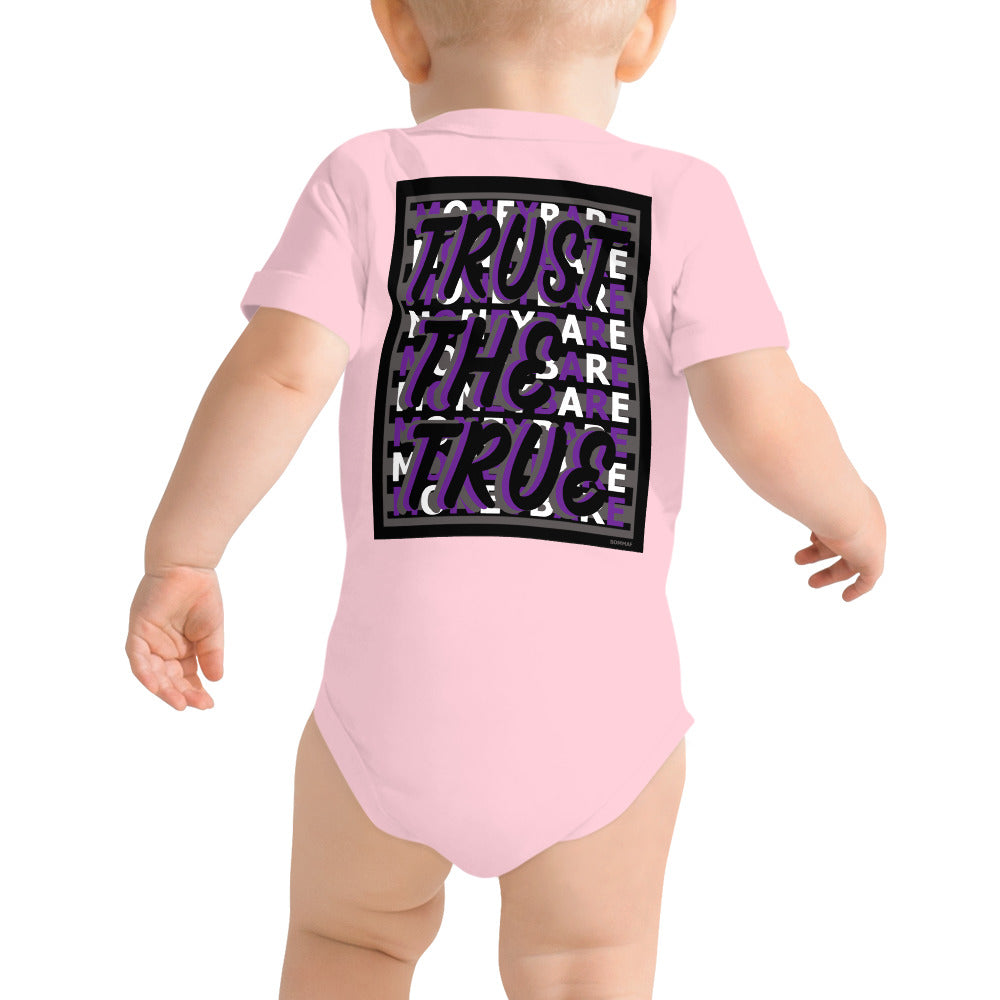 MONEYBARE TTT-1 Baby Bodysuit One-Piece Onesie - Purple