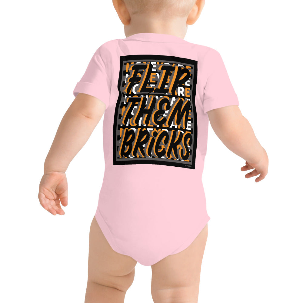 MONEYBARE FTB-1 Baby Bodysuit One-Piece Onesie - Orange