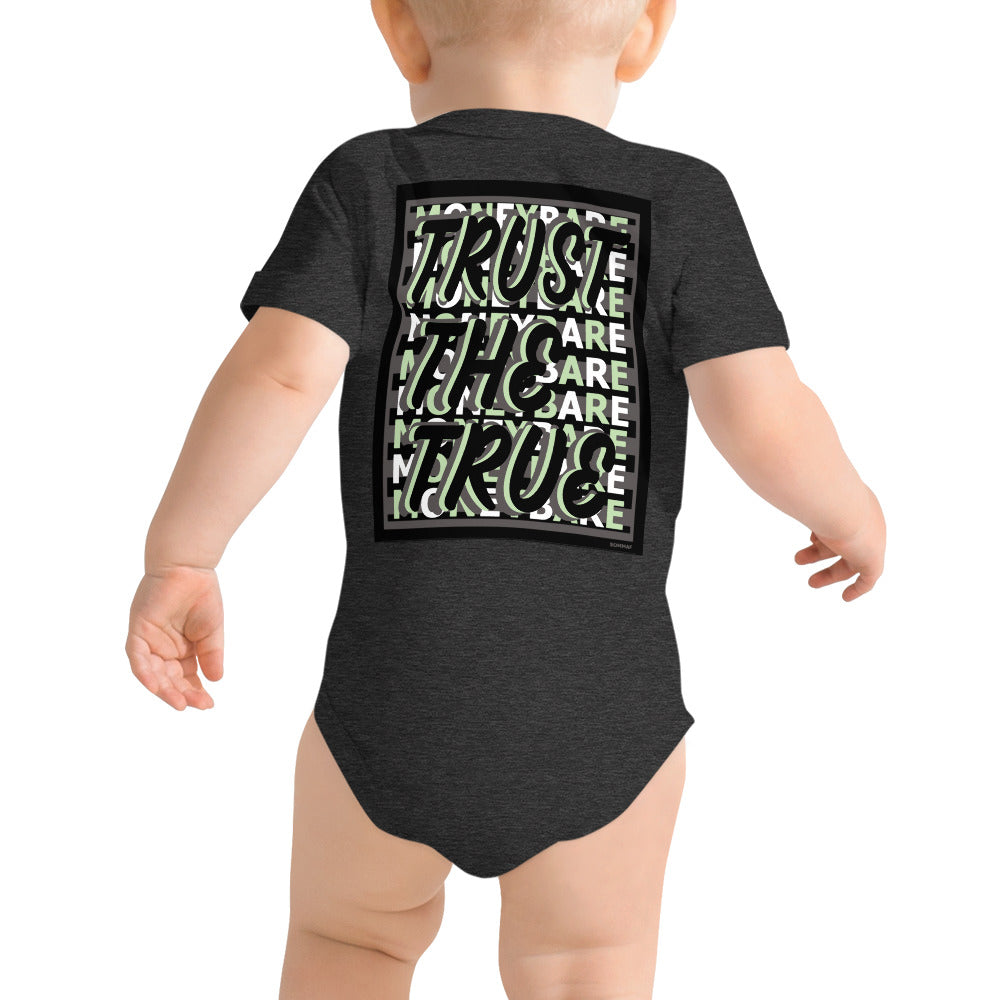 MONEYBARE TTT-1 Baby Bodysuit One-Piece Onesie - Mint Green