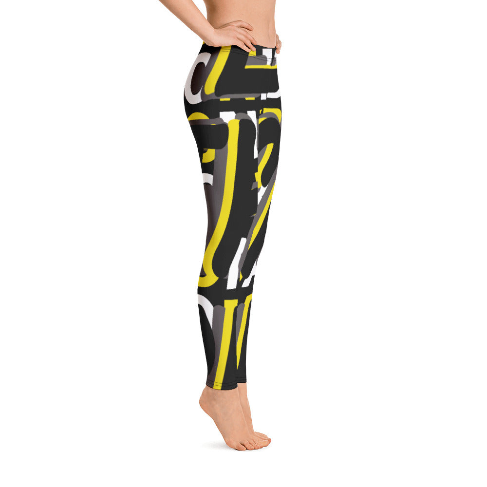 MONEYBARE Boss Fancy FTB-1 "Contouresque" Leggings - Yellow