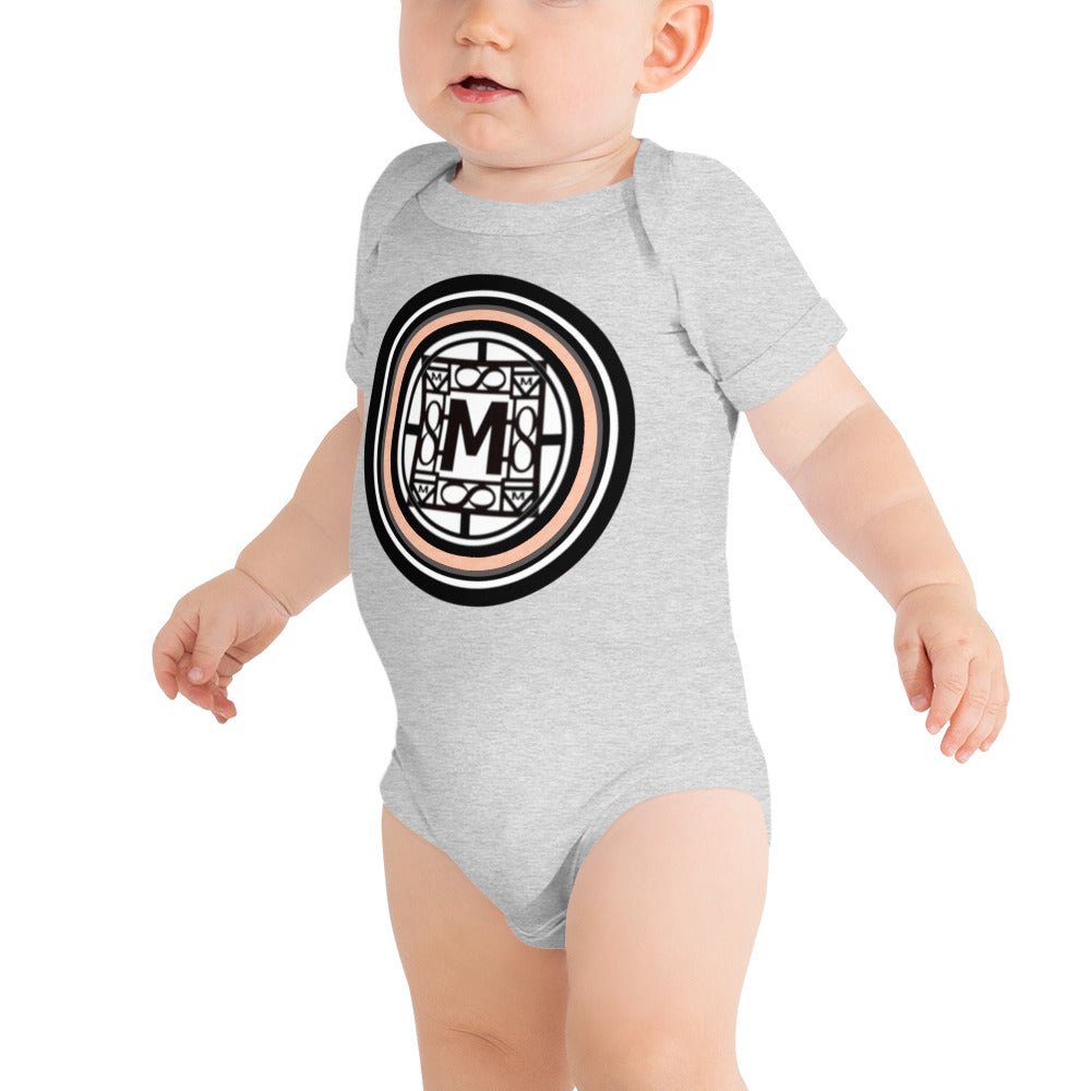 MONEYBARE N4TN-1 Baby Bodysuit One-Piece Onesie - Peach