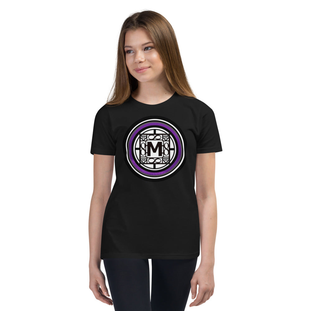 MONEYBARE N4TN-1 Youth Short Sleeve Premium T-Shirt - Purple In Icon