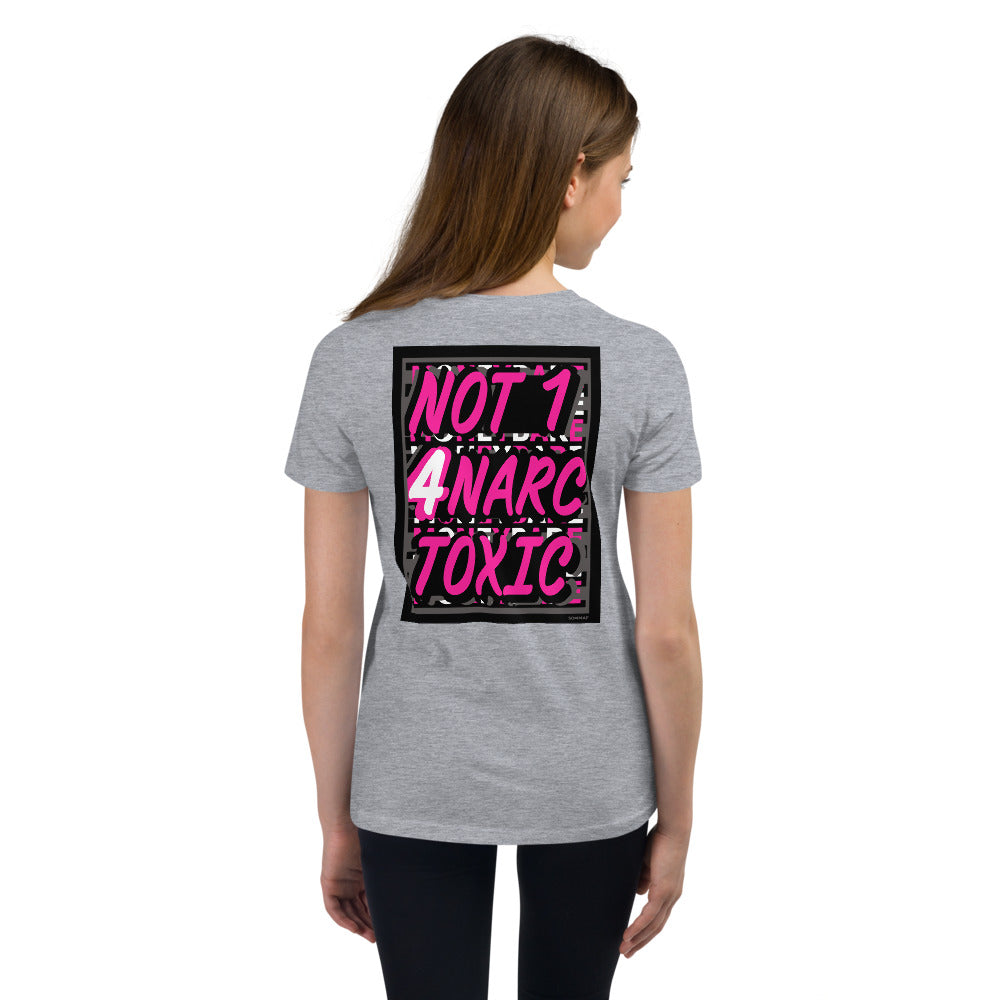 MONEYBARE N4TN-1 Youth Short Sleeve Premium T-Shirt - Pink In Icon