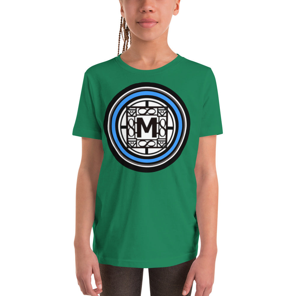 MONEYBARE TTM-1 Youth Short Sleeve Premium T-Shirt - Aqua In Icon